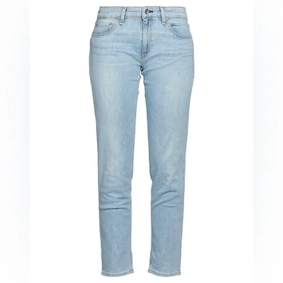 Rag & Bone| Light Blue DRE Slim Fit High Waisted Straight Leg Denim Jeans Sz 26 - Picture 1 of 4